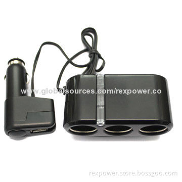 Three-way Socket Switch with USB Port, Three Lights, 12/24V Output